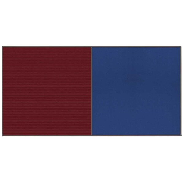 United Visual Products Enclosed Corkboard, 1 Door, 72"x36", 4" Fra, UV3411-BRONZE-DBURGU UV3411-BRONZE-DBURGU - main